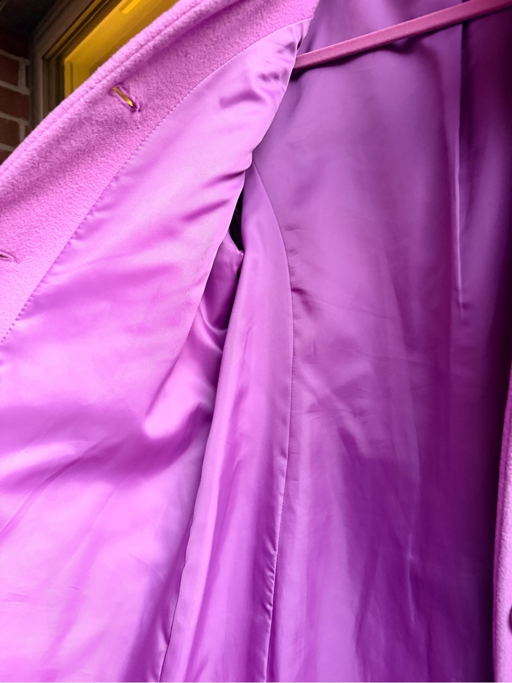 Anne Klein Pink Wool-Blend Car Coat - Picture 5 of 14